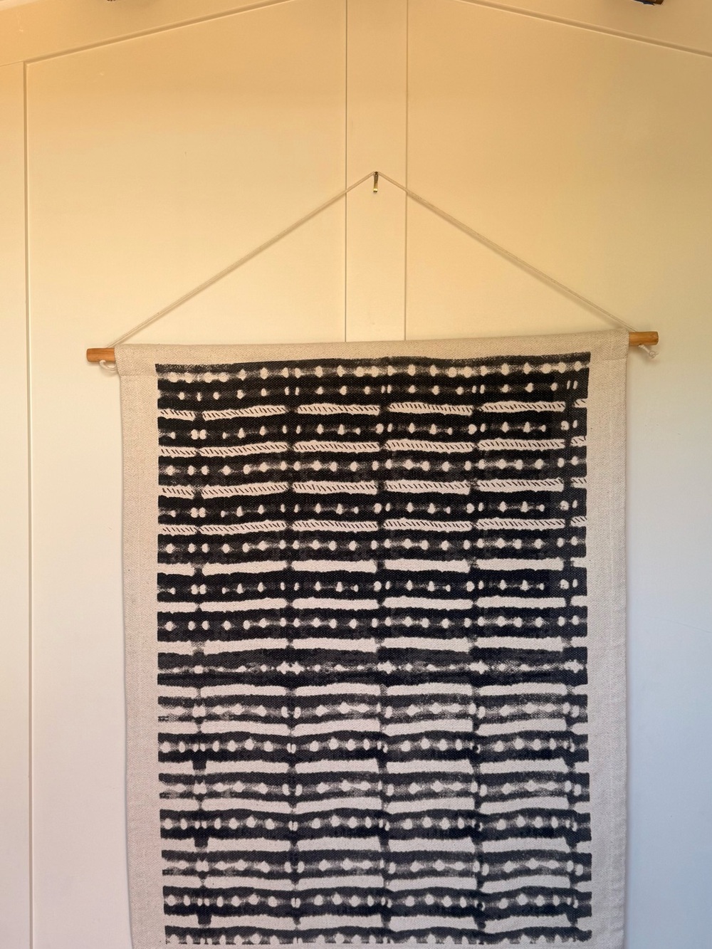 Monochrome Black & White Woven Wall Tapestry